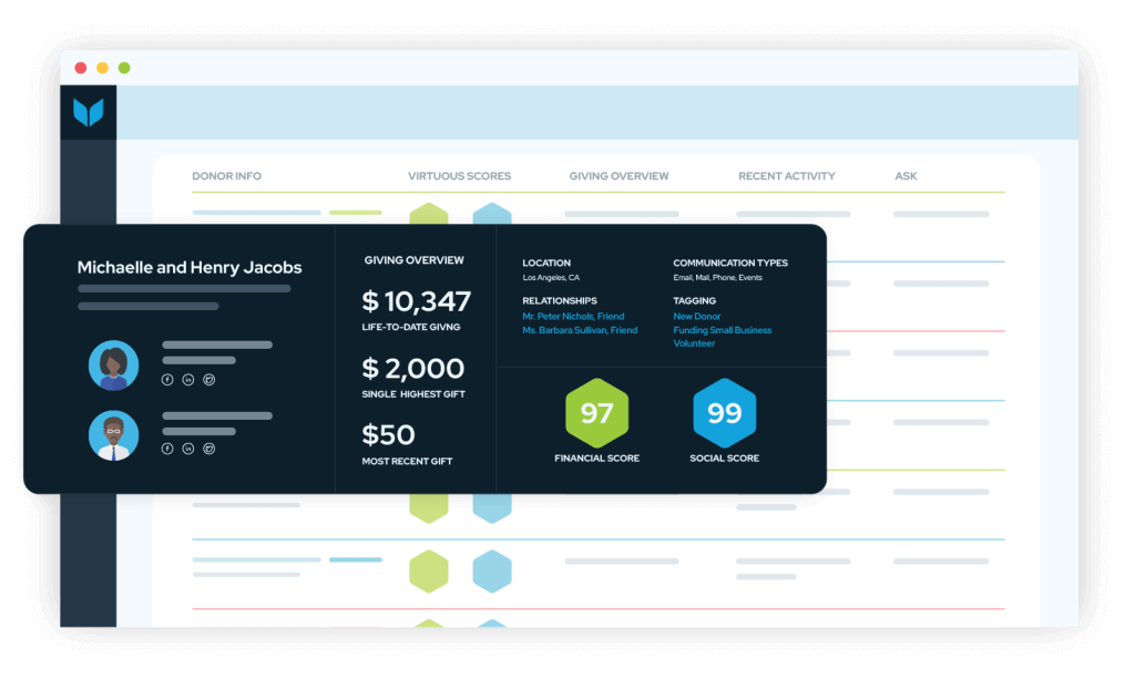 Snapshot of Virtuous's crm