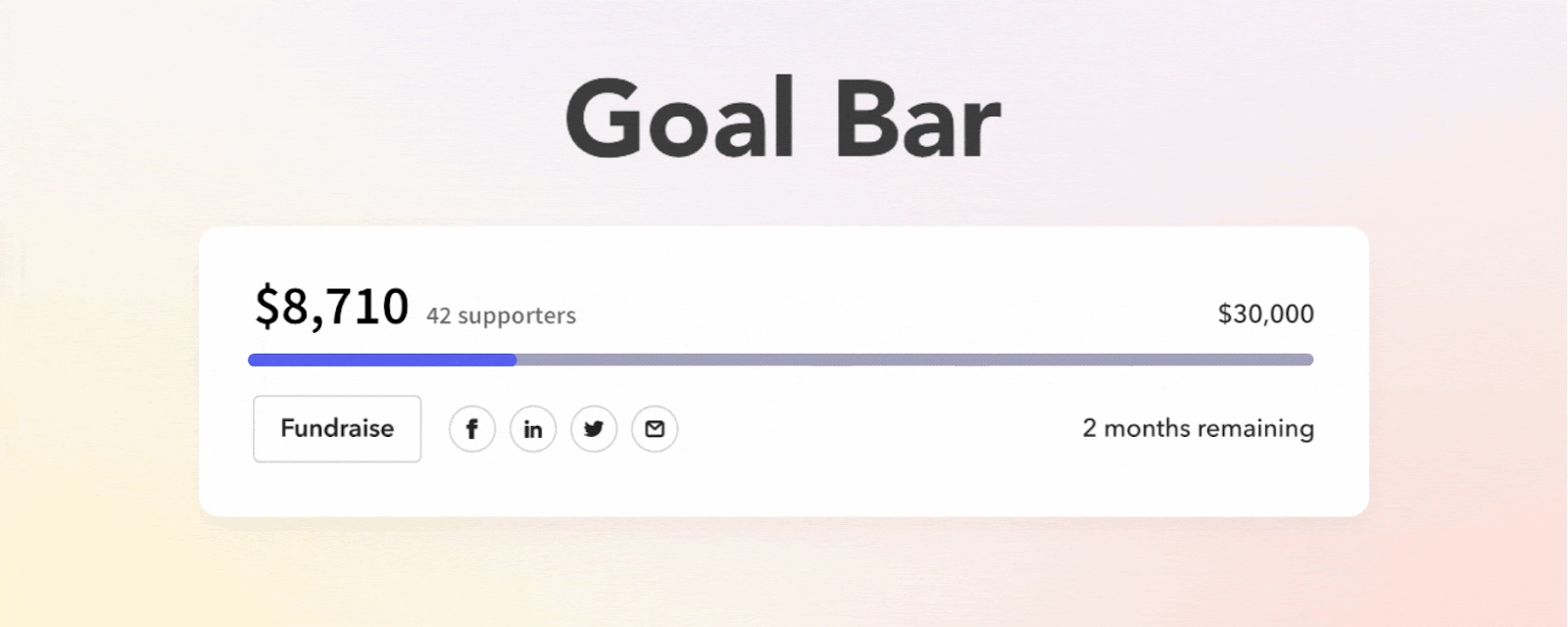 Givebutter fundraising goal tracker