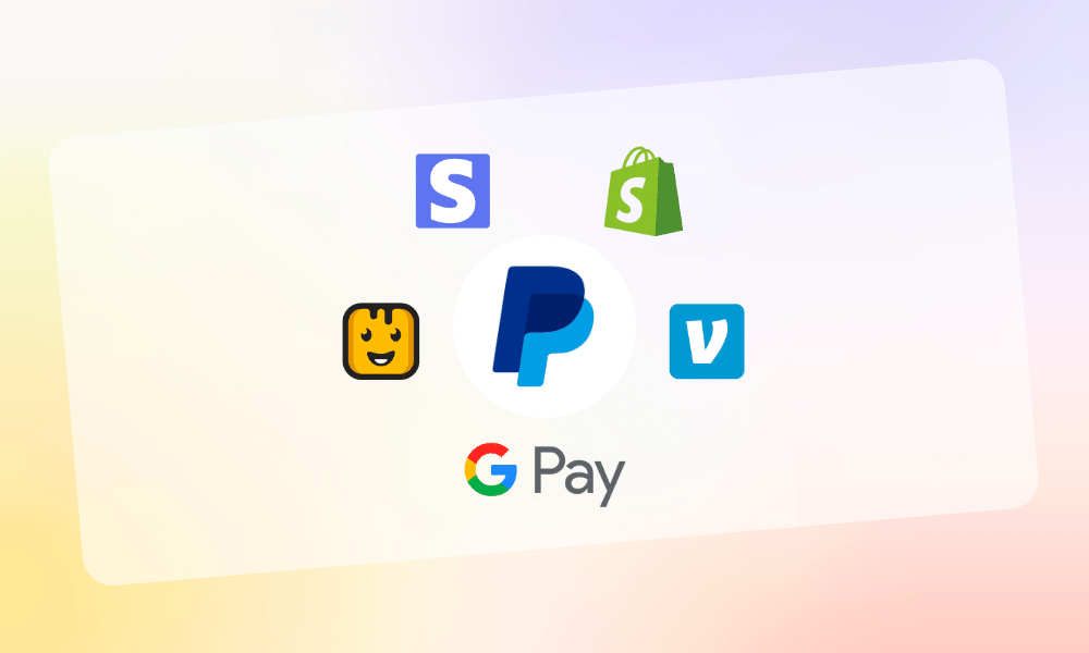 Paypal and alternatives logos