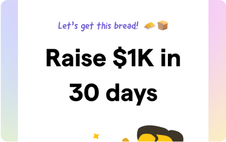 Raise $1K in 30 days header image