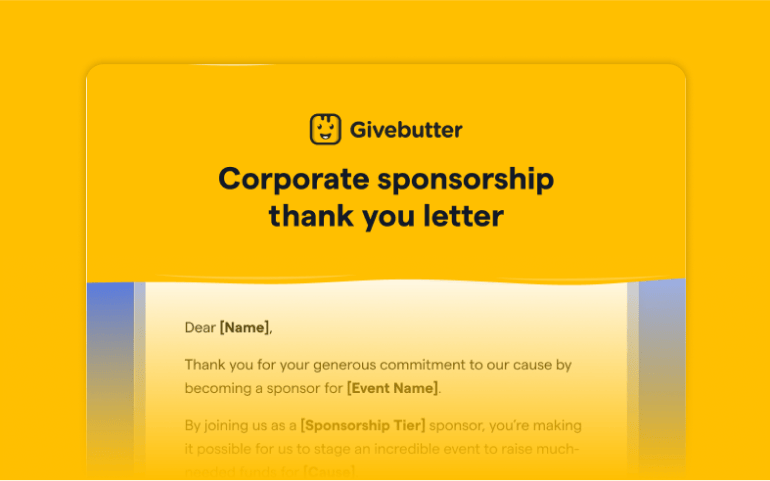 Corporate sponsorship thank you letter image