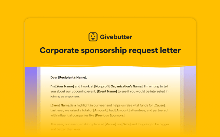 Corporate sponsorship request letter image