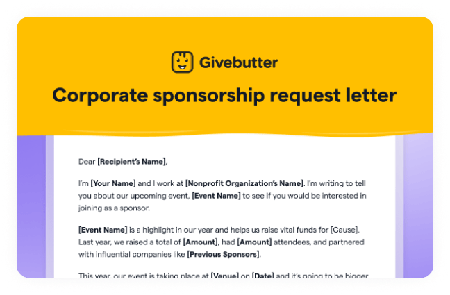 Corporate sponsorship request letter image