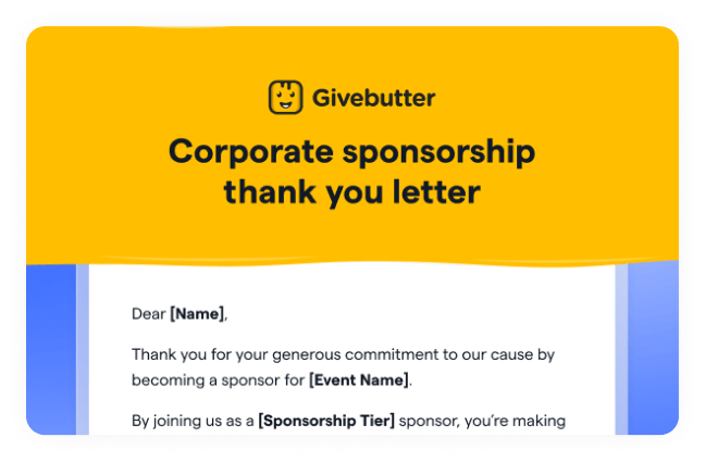 Corporate sponsorship thank you letter image